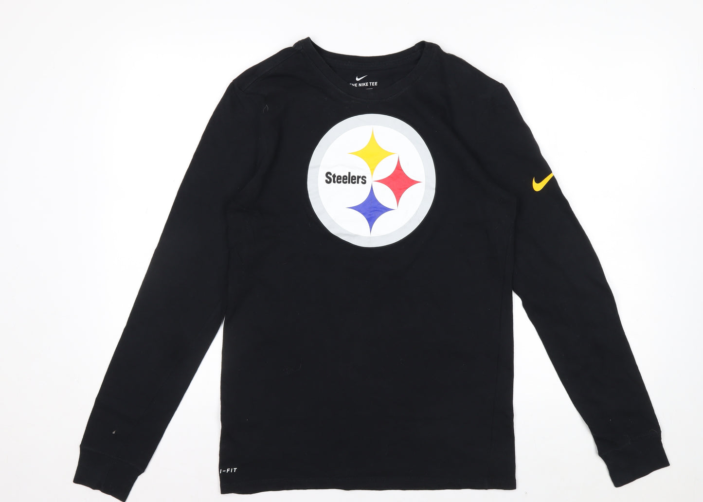 Nike Men’s Black Steelers Dri-Fit Long Sleeve Athletic Tee S
