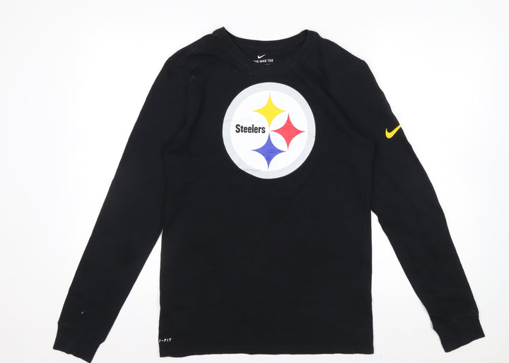 Nike Men’s Black Steelers Dri-Fit Long Sleeve Athletic Tee S