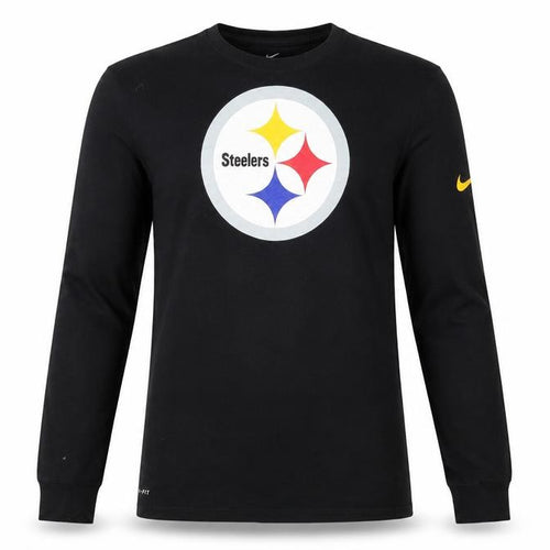 Nike Men’s Black Steelers Dri-Fit Long Sleeve Athletic Tee S