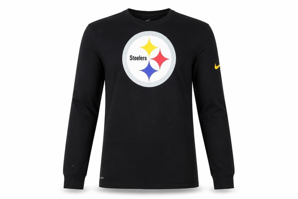 Nike Men’s Black Steelers Dri-Fit Long Sleeve Athletic Tee S