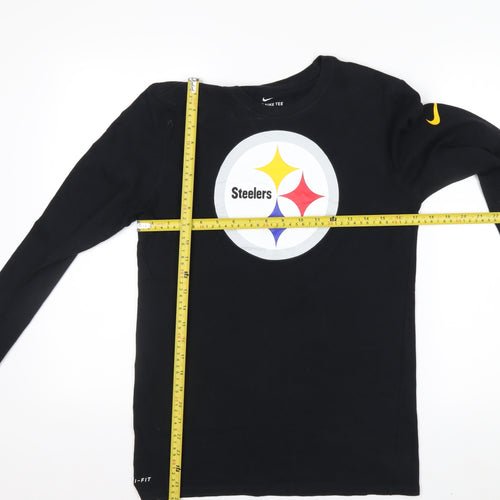 Nike Men’s Black Steelers Dri-Fit Long Sleeve Athletic Tee S