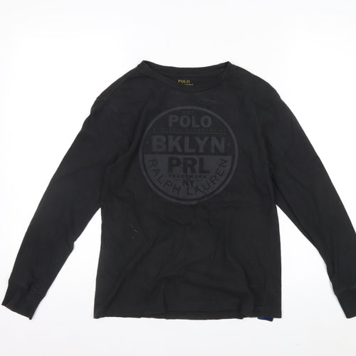 Ralph Lauren Men’s Black Long Sleeve Crew Neck Casual Top M
