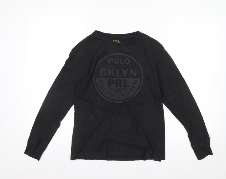 Ralph Lauren Men’s Black Long Sleeve Crew Neck Casual Top M