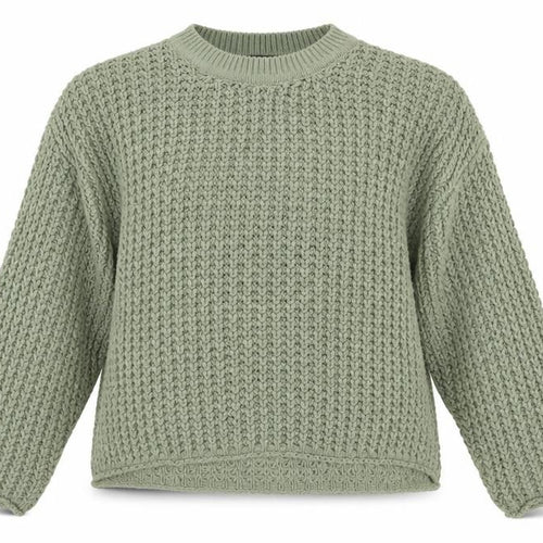 New Look Women's Green Chunky Knit Relaxed Pullover Jumper Size S