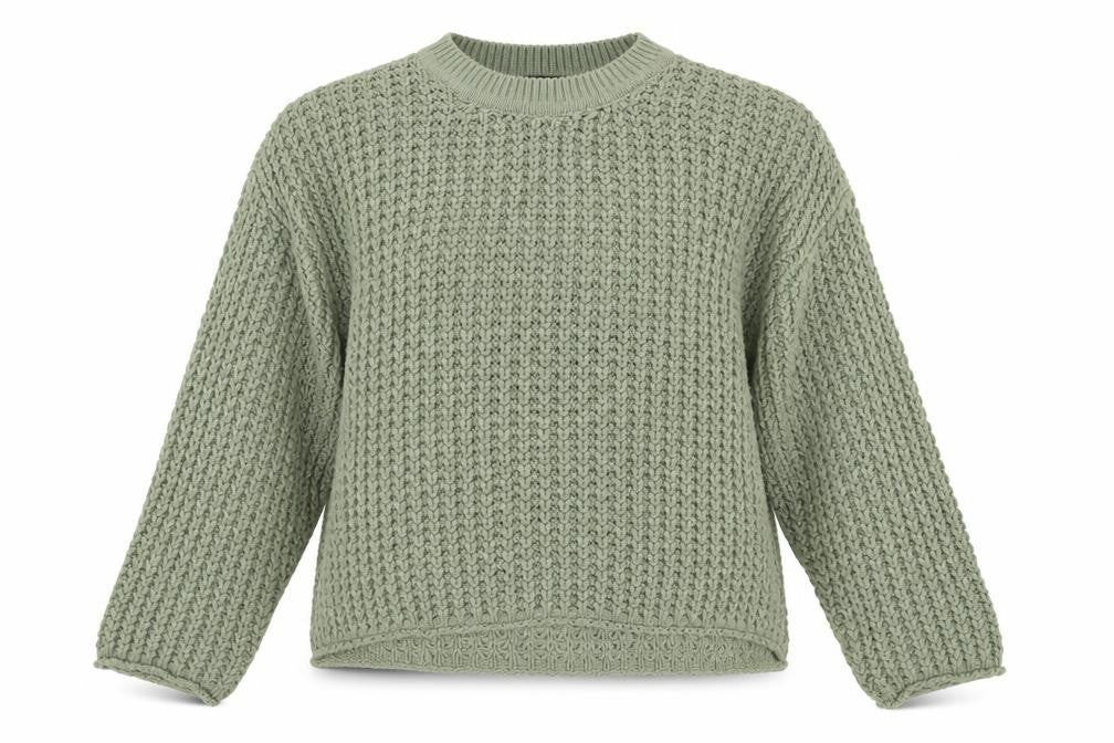 New Look Women's Green Chunky Knit Relaxed Pullover Jumper Size S
