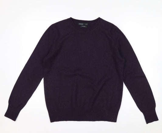 Marks and Spencer Women Purple 100% Cashmere Crew Neck Jumper Size 10