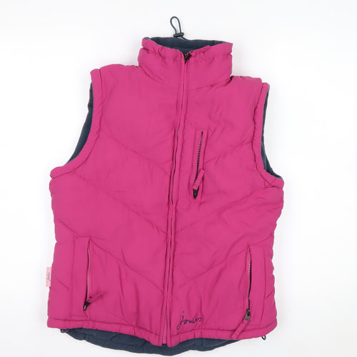 Joules Womens Pink XS Puffer Waistcoat Gilet Sleeveless Outdoor Vest