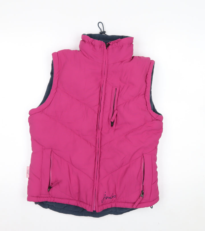 Joules Womens Pink XS Puffer Waistcoat Gilet Sleeveless Outdoor Vest