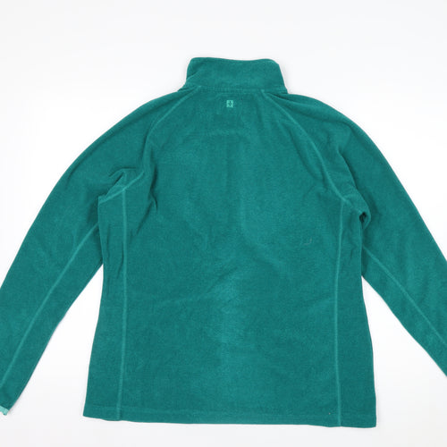 Mountain Warehouse Women Green Fleece 1/2 Zip Pullover UK 14