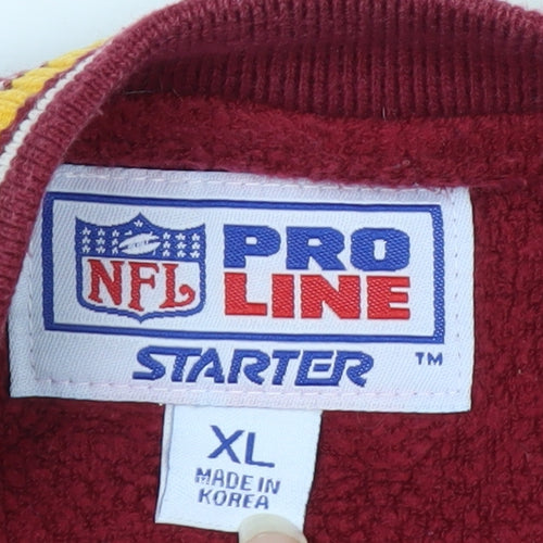 Starter Pro Line Men's Red XL Pullover Fleece NFL Sweatshirt