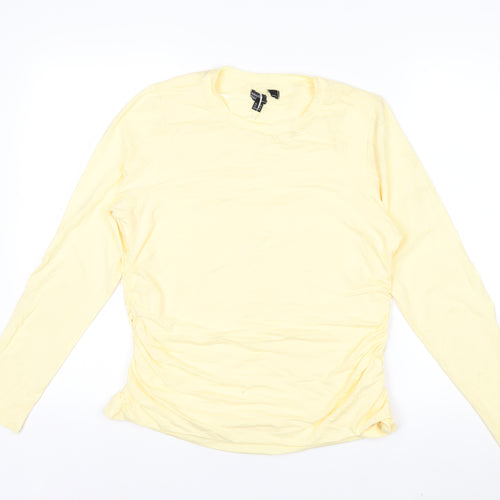 Nobody's Child Women's Yellow Long Sleeve Viscose T-Shirt Size 16