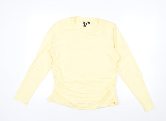 Nobody's Child Women's Yellow Long Sleeve Viscose T-Shirt Size 16