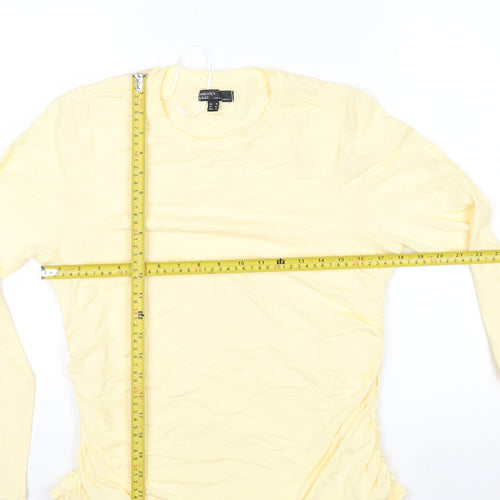 Nobody's Child Women's Yellow Long Sleeve Viscose T-Shirt Size 16