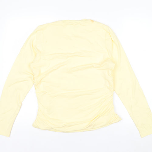 Nobody's Child Women's Yellow Long Sleeve Viscose T-Shirt Size 16