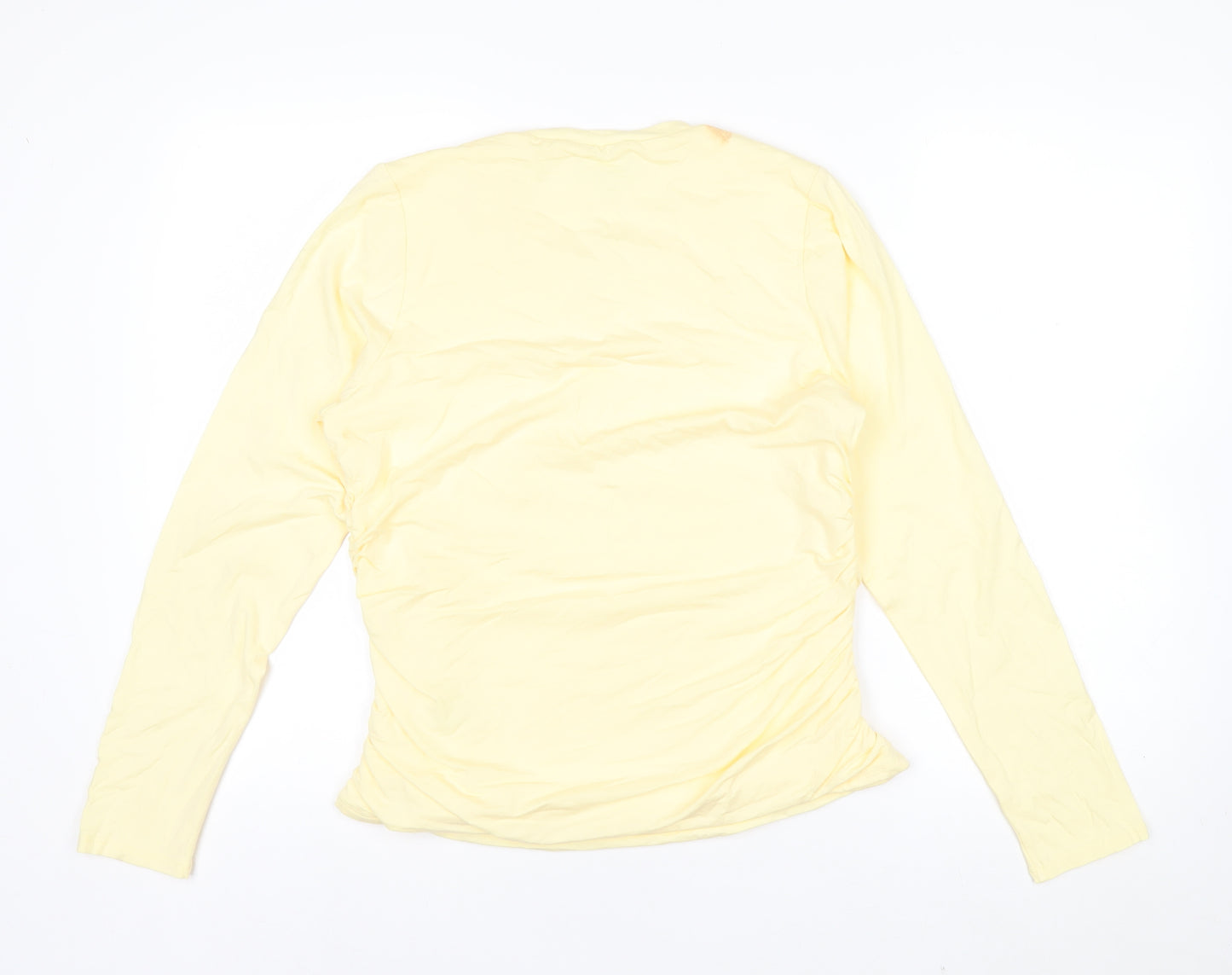 Nobody's Child Women's Yellow Long Sleeve Viscose T-Shirt Size 16