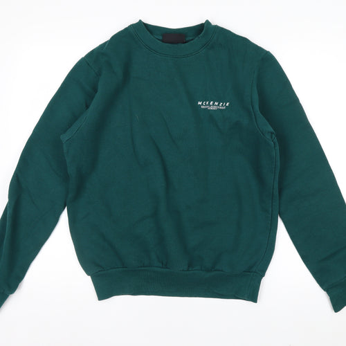 McKenzie Men's Green Crew Neck Pullover Sweatshirt Size M