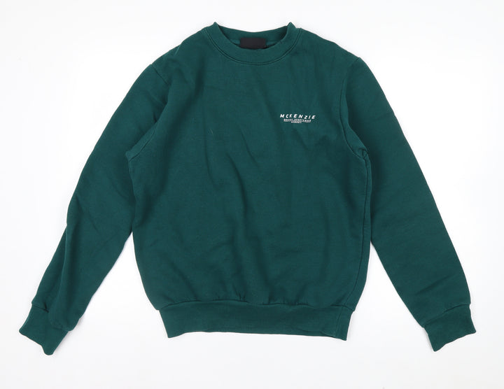 McKenzie Men's Green Crew Neck Pullover Sweatshirt Size M