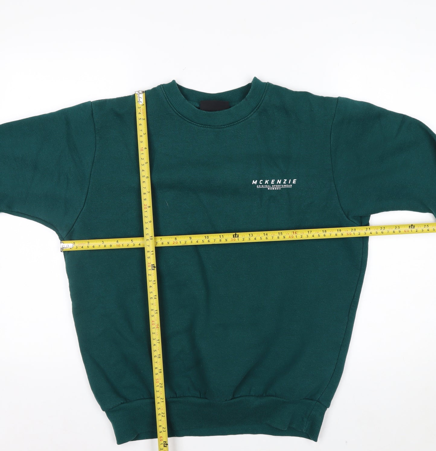 McKenzie Men's Green Crew Neck Pullover Sweatshirt Size M