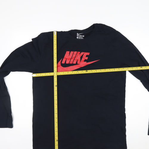 Nike Men's Black Long Sleeve Athletic Fit Graphic Tee L