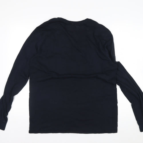 Nike Men's Black Long Sleeve Athletic Fit Graphic Tee L