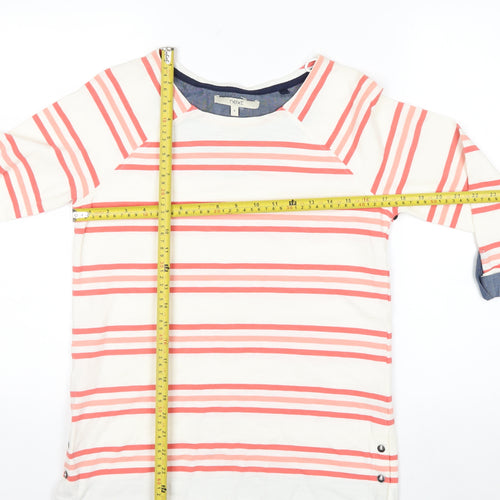 Next Women’s Multicoloured Striped 3/4 Sleeve Cotton T-Shirt Size 6