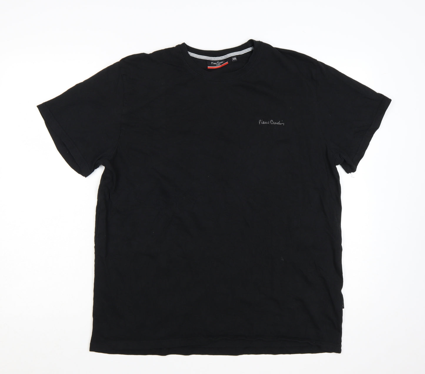 Pierre Cardin Men's Black Crew Neck Cotton T-Shirt XXL