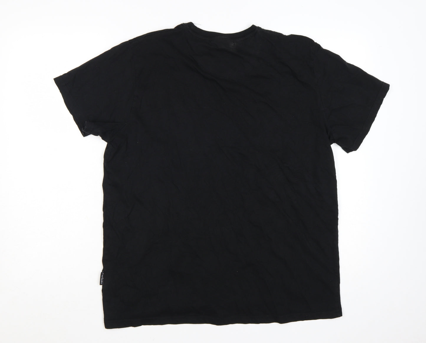 Pierre Cardin Men's Black Crew Neck Cotton T-Shirt XXL