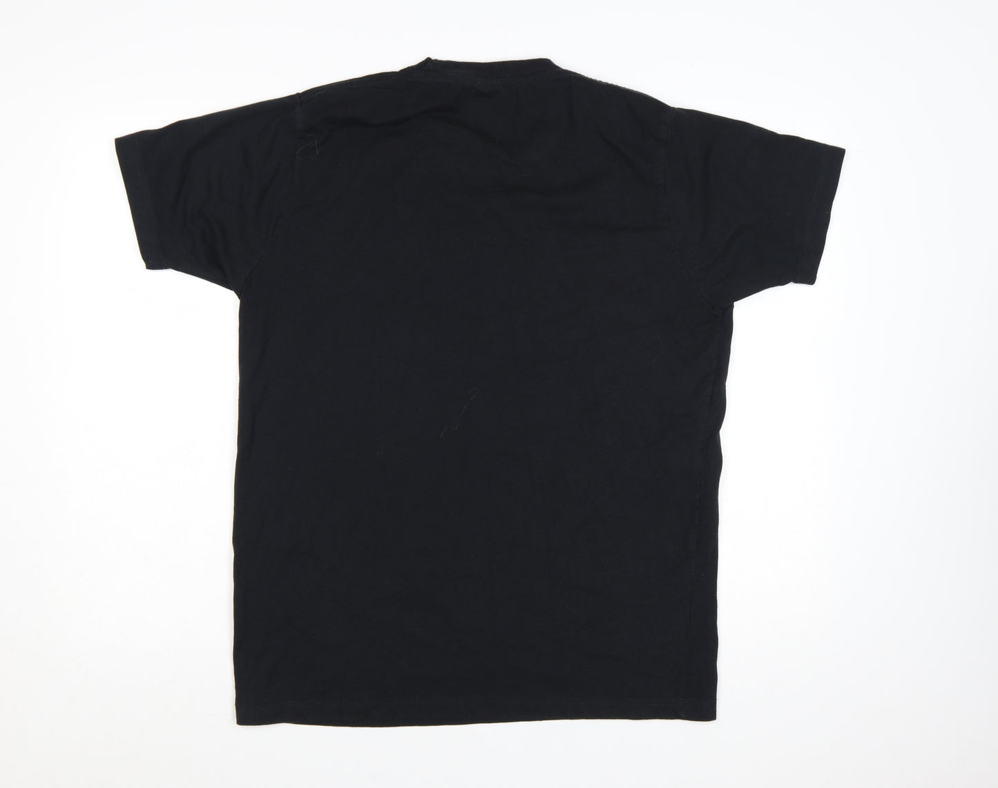 Trespass Men's Black Graphic T-Shirt L Polyester Cotton Crew Neck