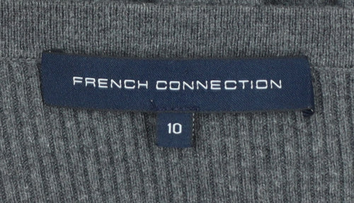 French Connection Women’s Grey Knit Fit & Flare Dress Size 10