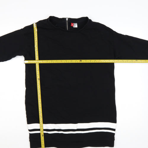 H&M Divided Womens Black White Long Sleeve Pullover Sweatshirt S