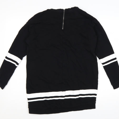 H&M Divided Womens Black White Long Sleeve Pullover Sweatshirt S