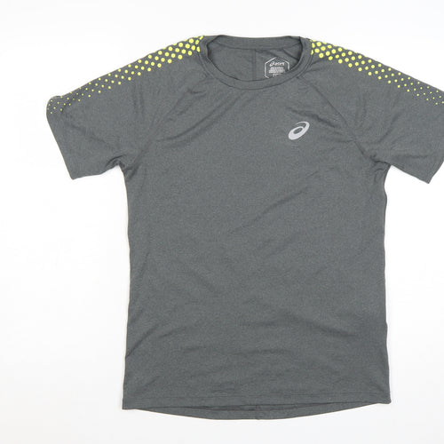 Asics Men's Grey Athletic Running T-Shirt Size M Short Sleeve