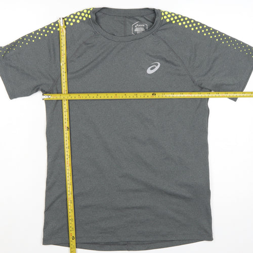 Asics Men's Grey Athletic Running T-Shirt Size M Short Sleeve