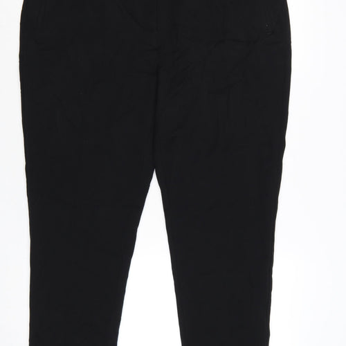 Marks and Spencer Women Black Size 18 Stretch Straight Trousers