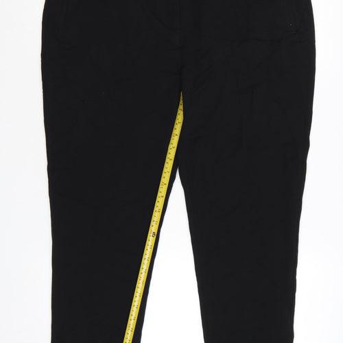 Marks and Spencer Women Black Size 18 Stretch Straight Trousers