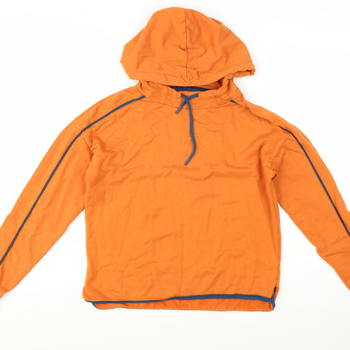 BAM Womens Orange Hooded Pullover Hoodie Size 10 Bamboo Blend