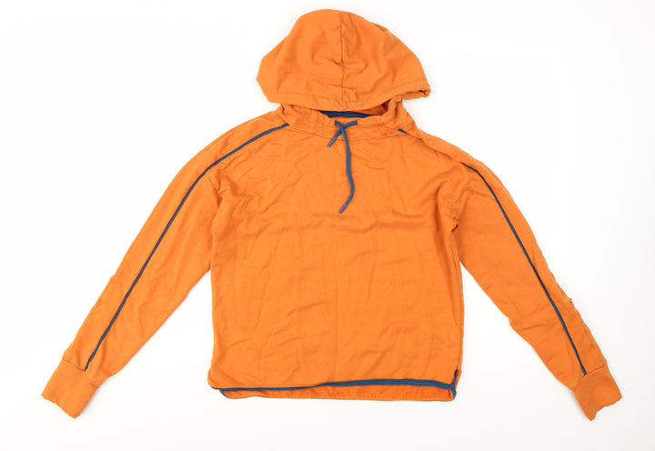 BAM Womens Orange Hooded Pullover Hoodie Size 10 Bamboo Blend