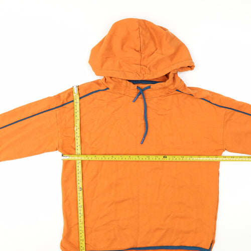 BAM Womens Orange Hooded Pullover Hoodie Size 10 Bamboo Blend