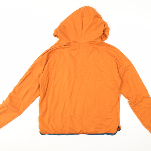 BAM Womens Orange Hooded Pullover Hoodie Size 10 Bamboo Blend