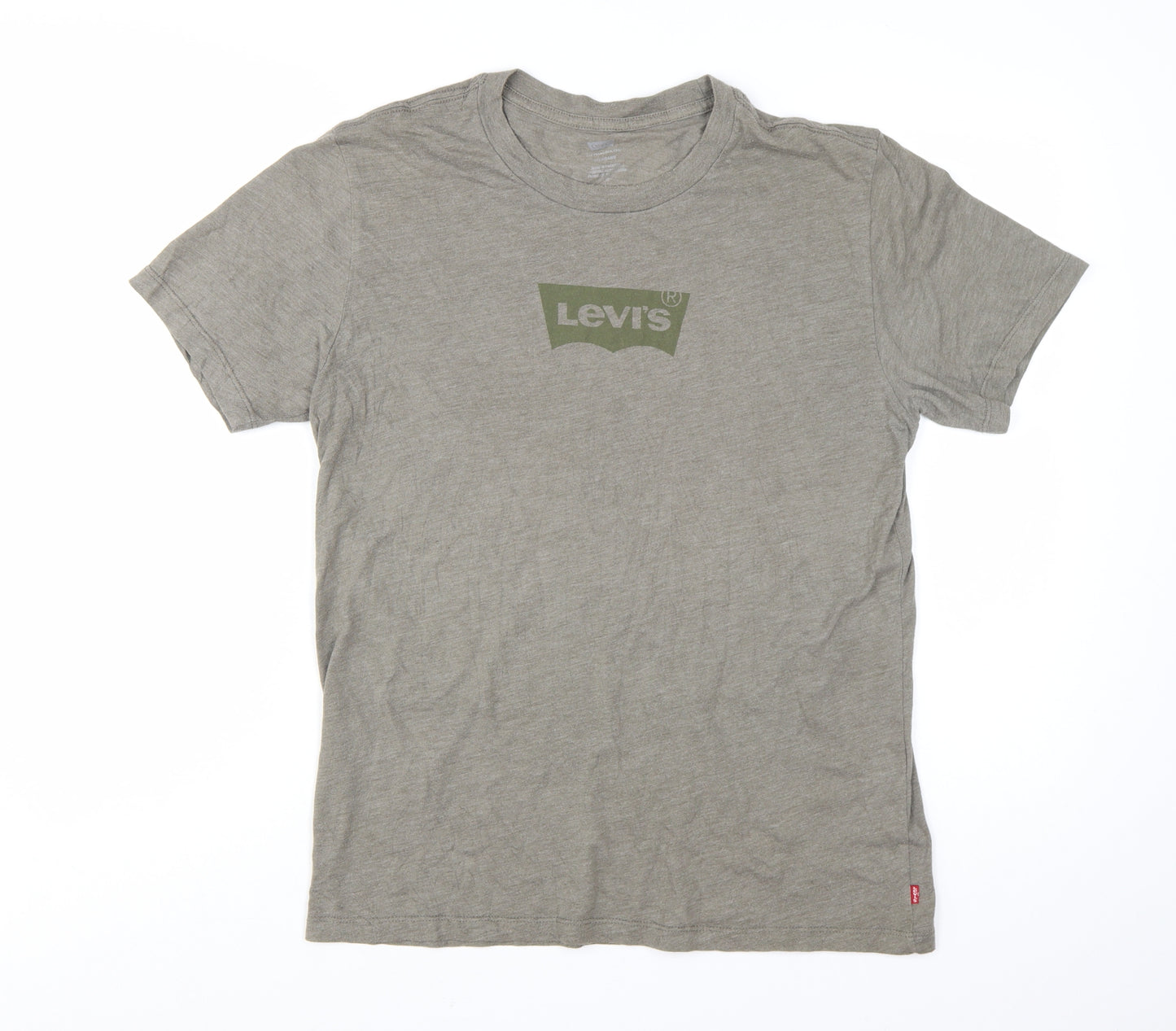 Levi's Men's Grey Logo Graphic Regular Fit Cotton T-Shirt Size M