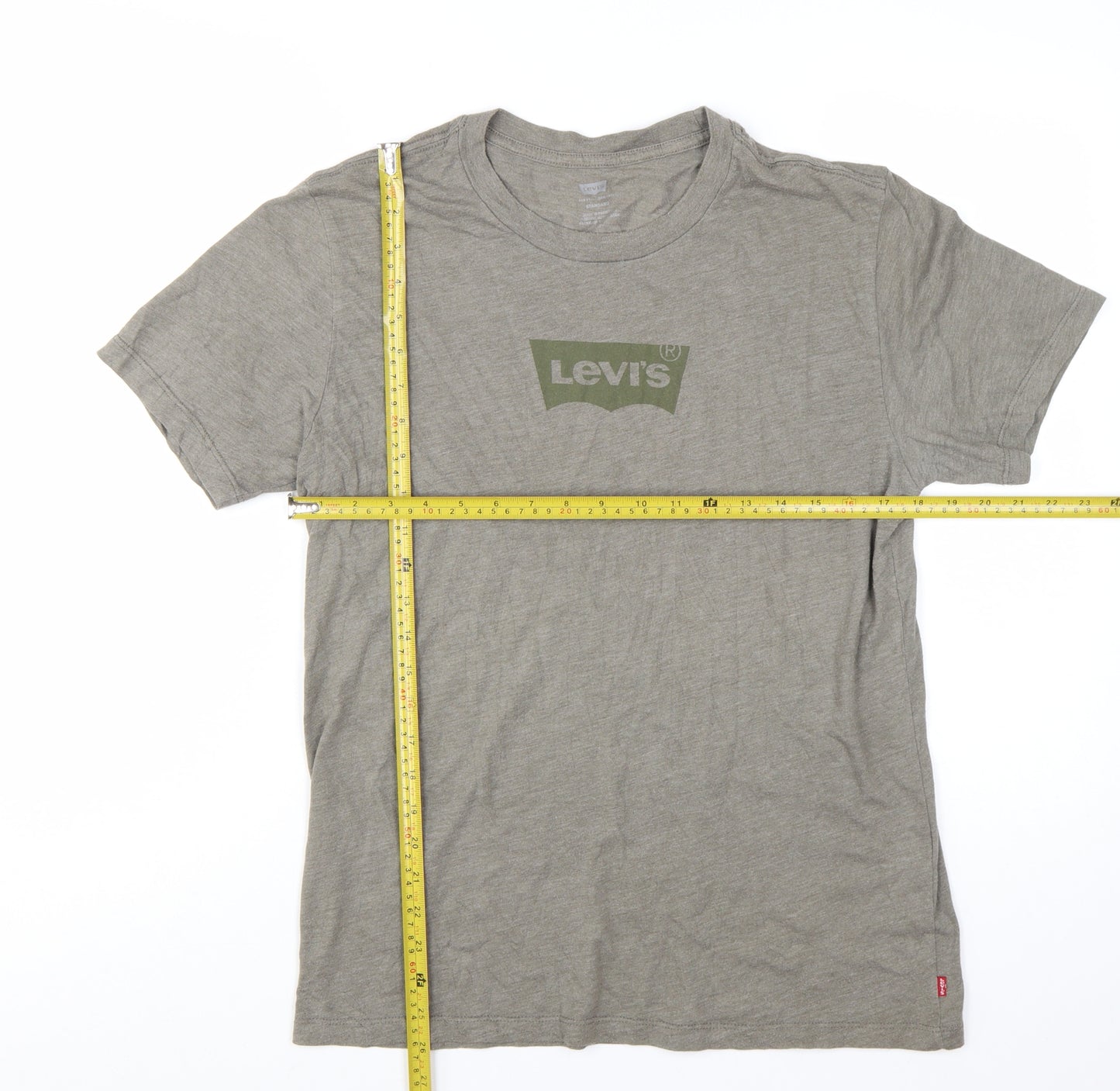 Levi's Men's Grey Logo Graphic Regular Fit Cotton T-Shirt Size M