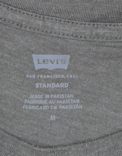 Levi's Men's Grey Logo Graphic Regular Fit Cotton T-Shirt Size M