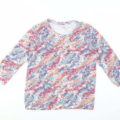 Honor Millburn Women's Multicoloured 3/4 Sleeve Stretch Top Size 10-12