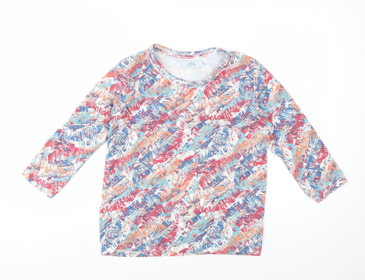 Honor Millburn Women's Multicoloured 3/4 Sleeve Stretch Top Size 10-12
