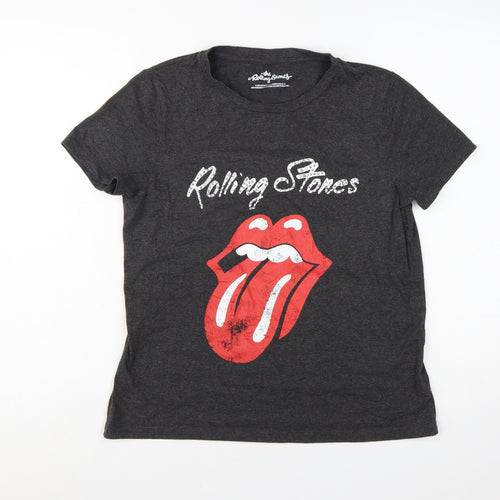 The Rolling Stones Women's Black Graphic T-Shirt Size 12