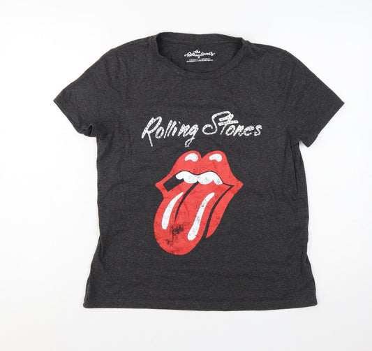 The Rolling Stones Women's Black Graphic T-Shirt Size 12