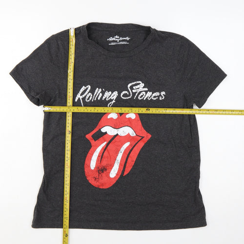 The Rolling Stones Women's Black Graphic T-Shirt Size 12