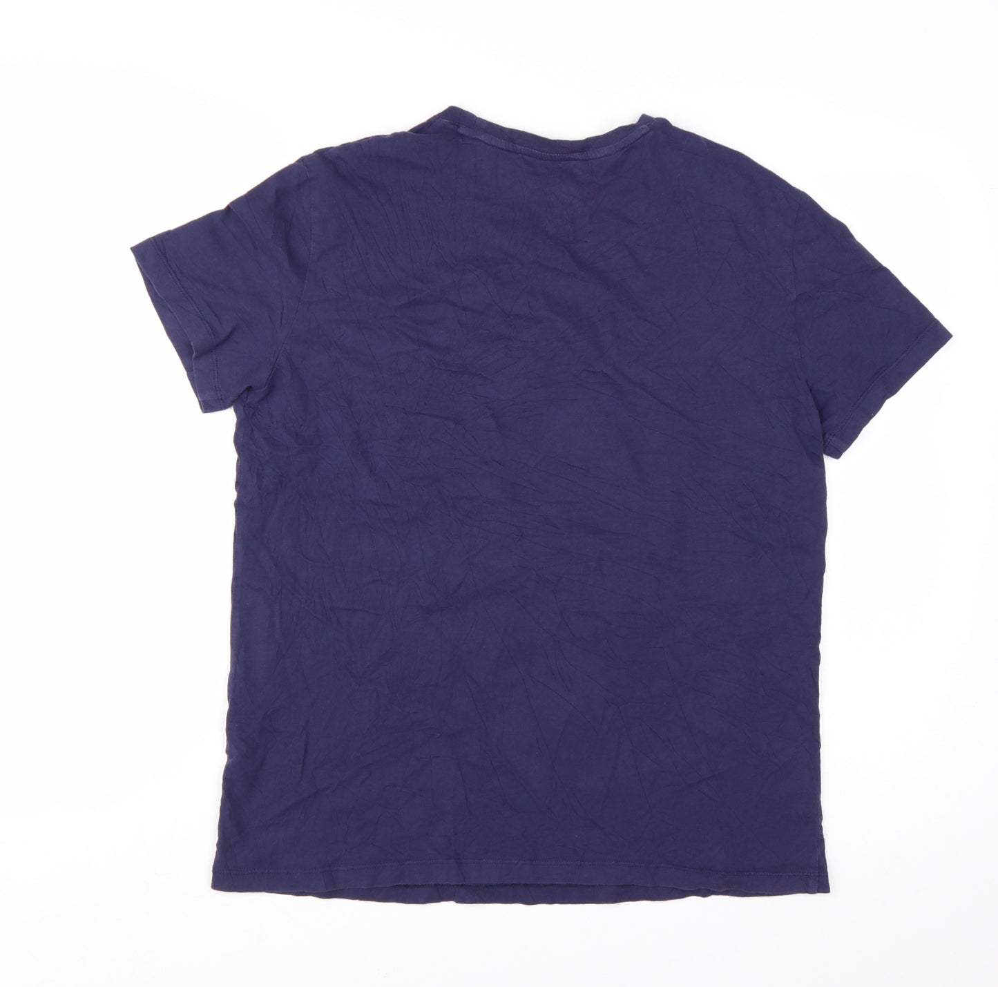 Armani Exchange Men's Blue Slim Fit Floral Graphic T-Shirt Size L