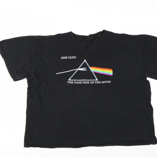 Pink Floyd Unisex Black 2XL Music Graphic T-Shirt Cotton Crew Neck