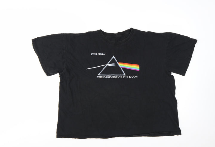 Pink Floyd Unisex Black 2XL Music Graphic T-Shirt Cotton Crew Neck